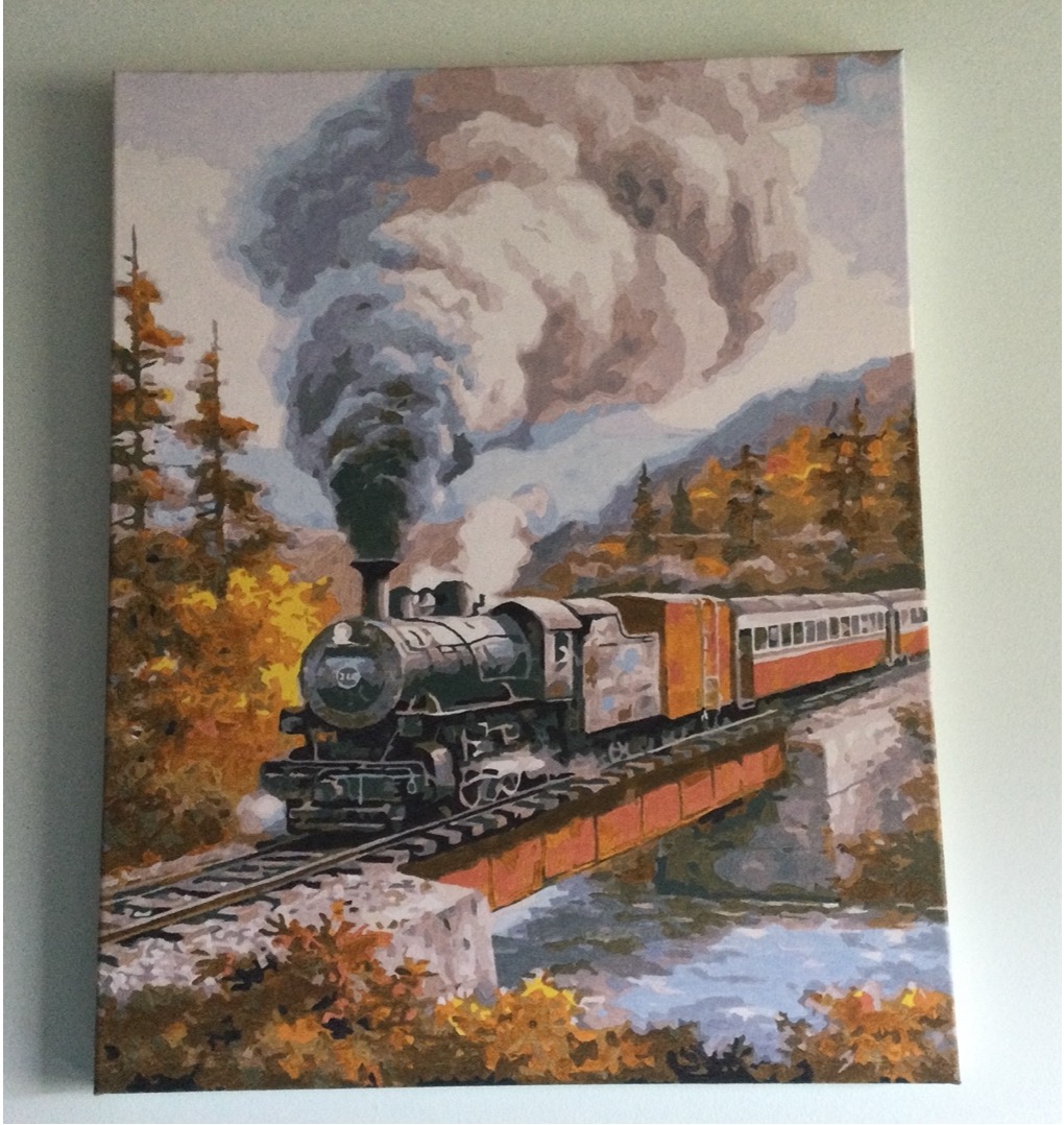 Paint by Numbers - Steam Train by Rosalind Oliver