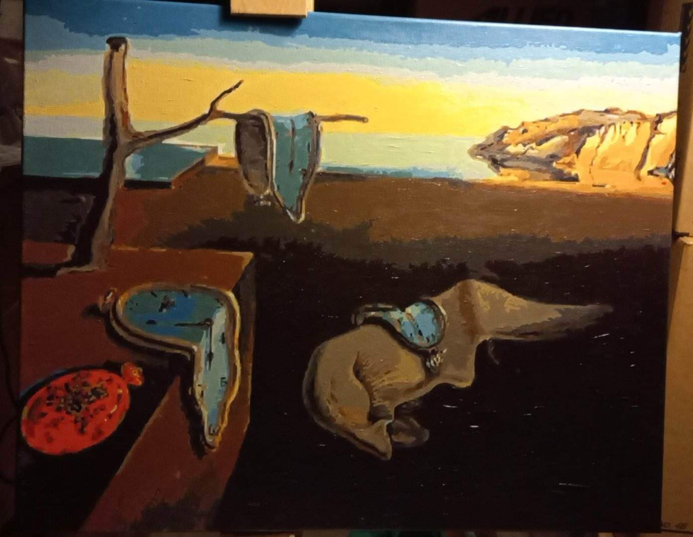 Paint by Numbers - The Persistence of Memory by Salvador Dali by Linda Jane R