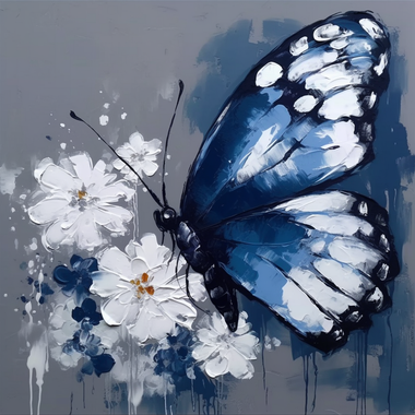 Made to Order Paint by Numbers Kit - 40x50cm - Butterfly on Canvas 3