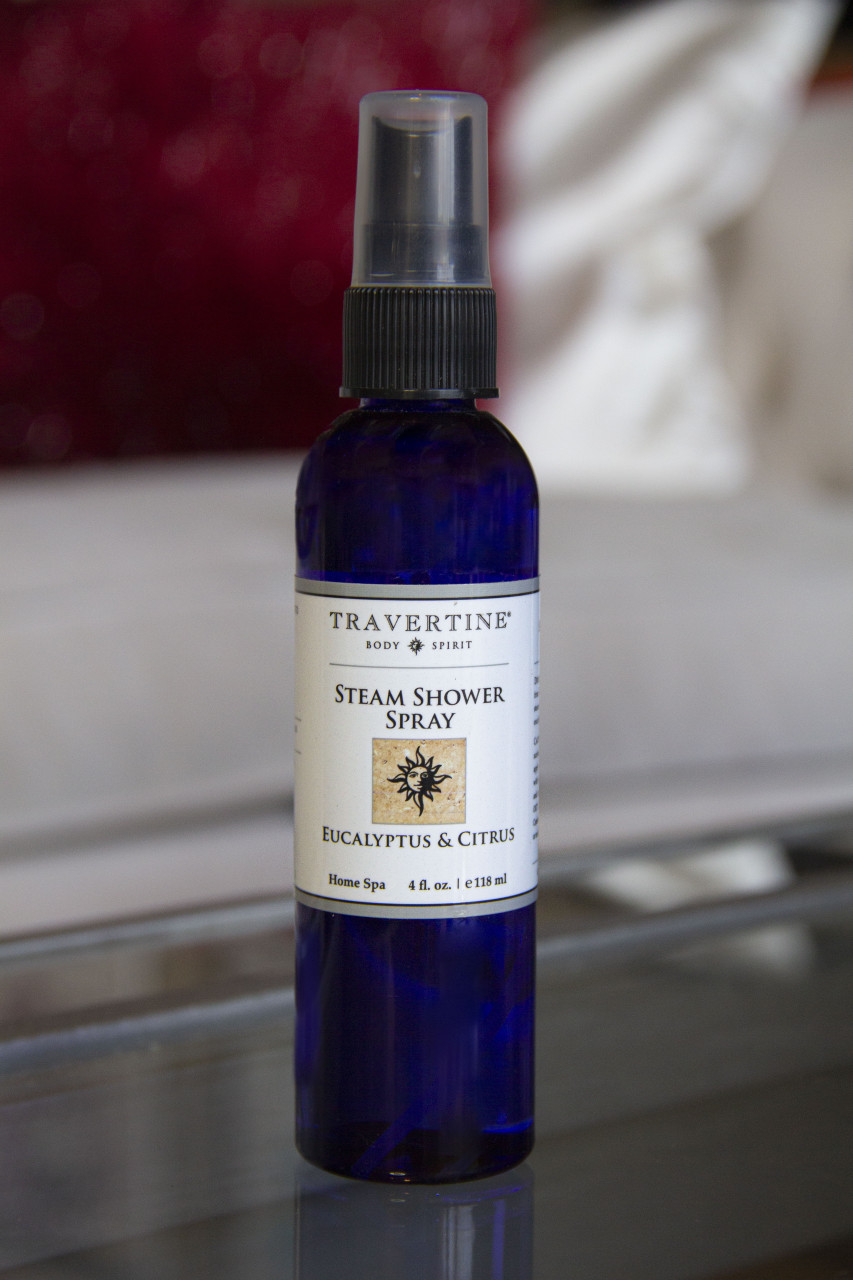 Eucalyptus +Citrus Steam Shower Spray (4oz) Travertine Spa