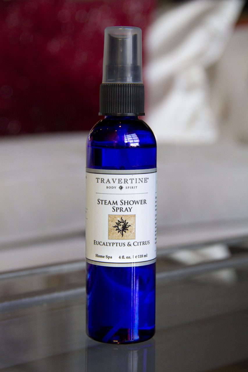 Eucalyptus +Citrus Steam Shower Spray (4oz) Travertine Spa