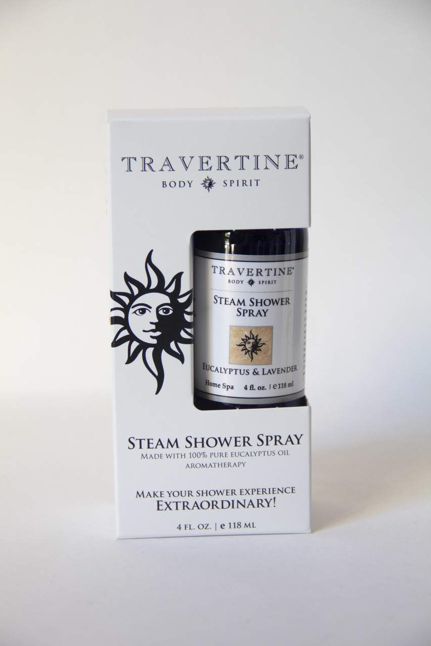 Eucalyptus + Lavender Steam Shower Spray (4oz) Travertine Spa