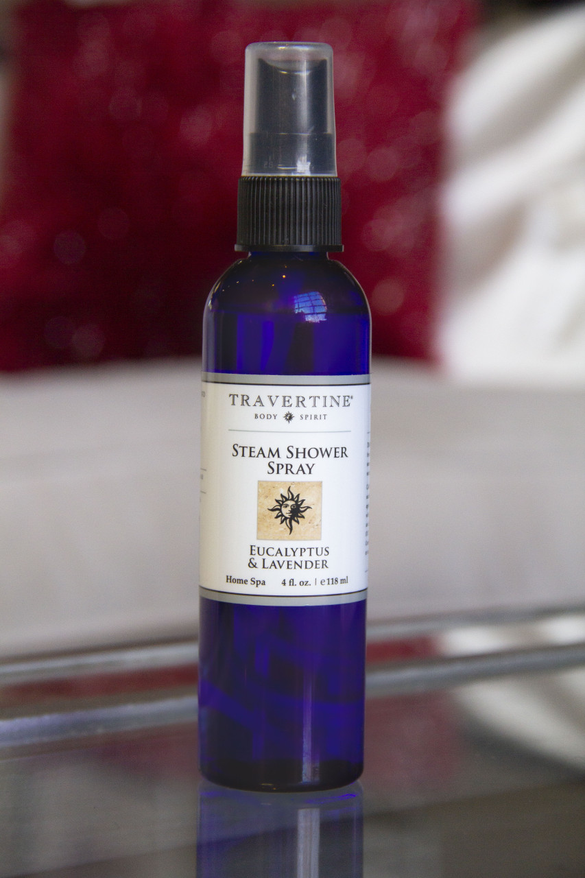 Eucalyptus + Lavender Steam Shower Spray (4oz) Travertine Spa