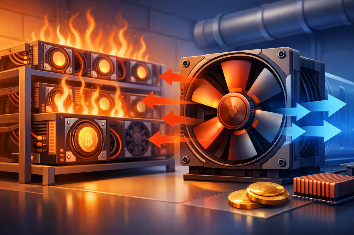 Crypto Mining Heat Issues Solved With High Temp/SP Crypto Mining Fans