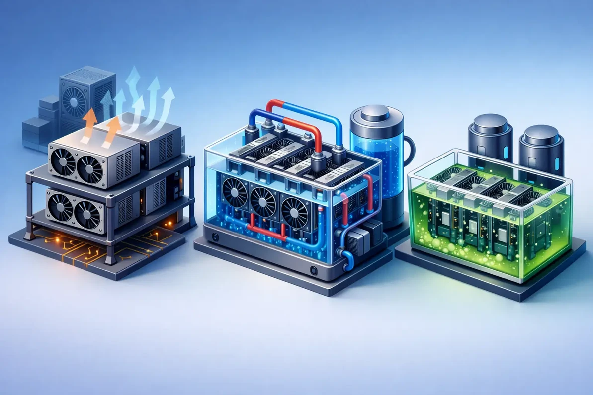 Crypto Mining Options: Air-Cooled, Hydro-Cooling & Immersion