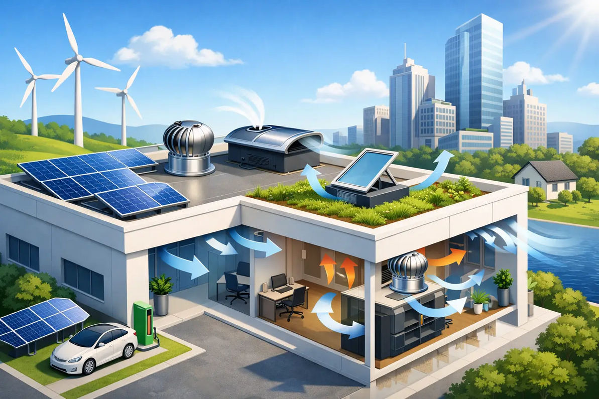 Edmonds Hybrid Ventilation - the Future for Building Cooling - LEED & Net-Zero