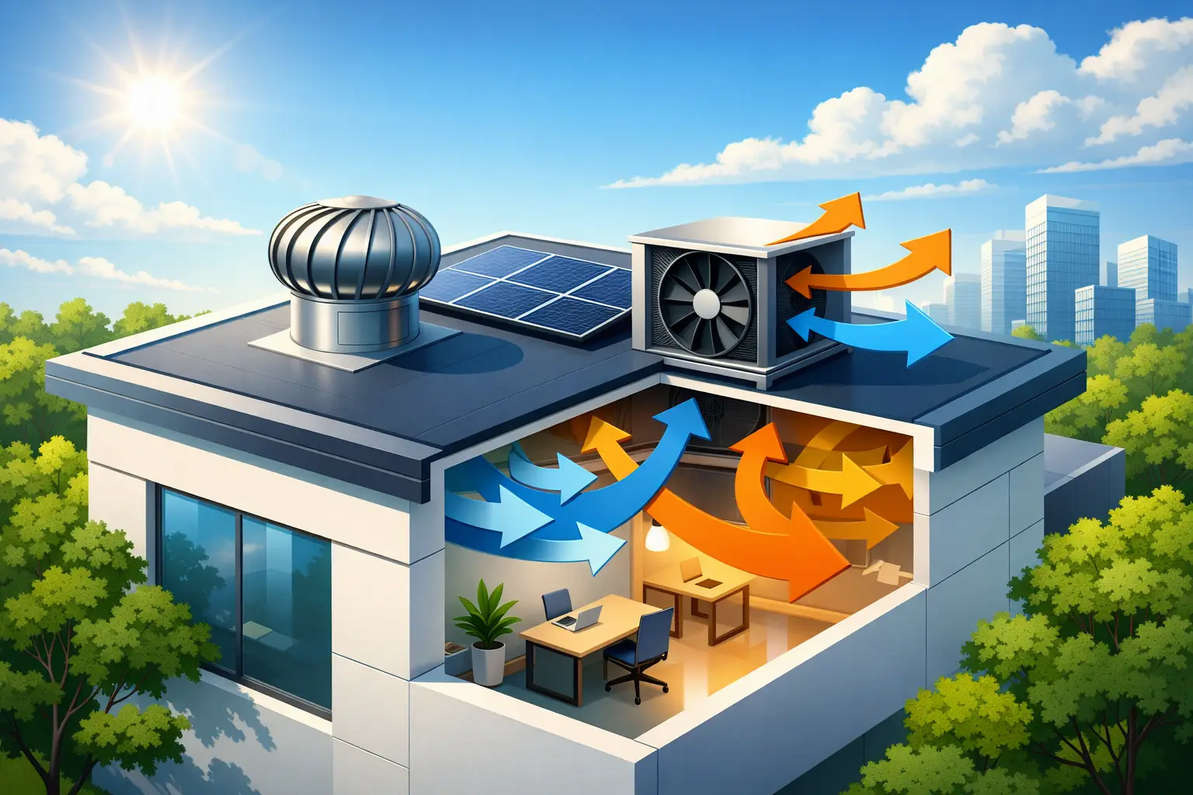 Green Building Design - Edmonds ecoPOWER Hybrid Ventilation