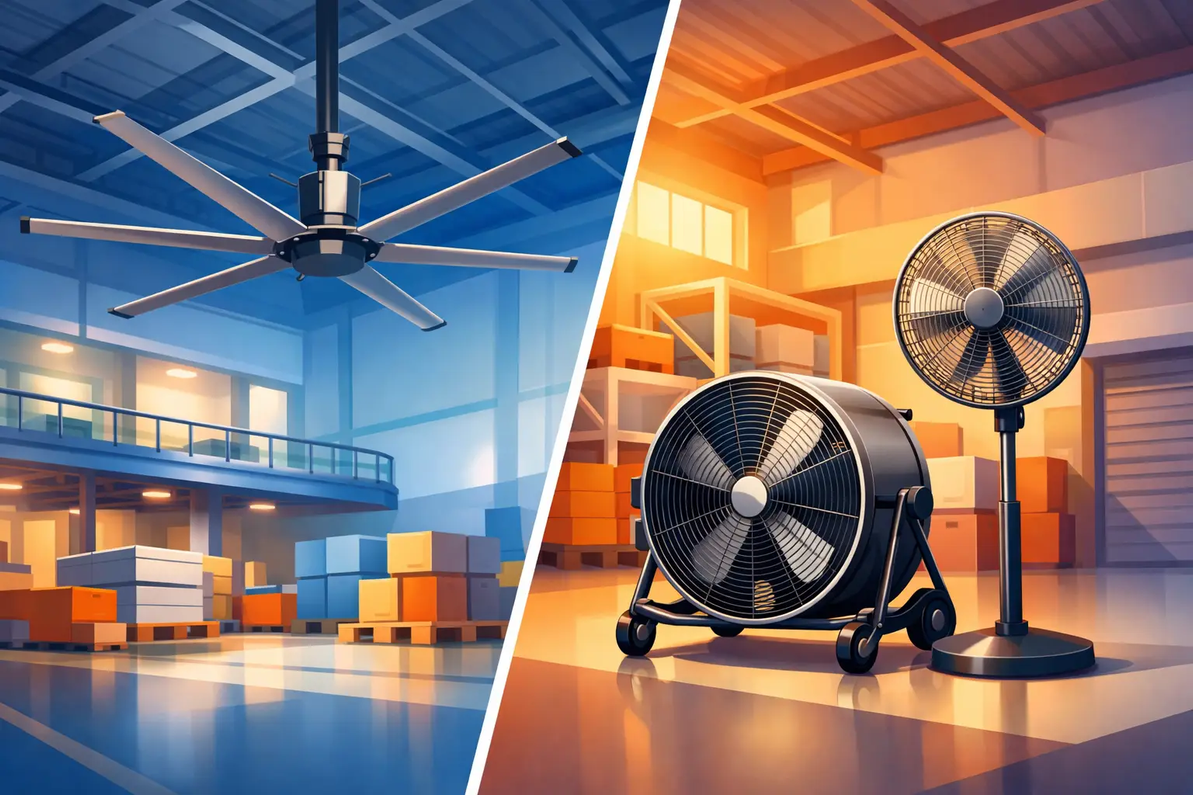 HVLS Fan vs Floor Fans - What Fits Your Facility?
