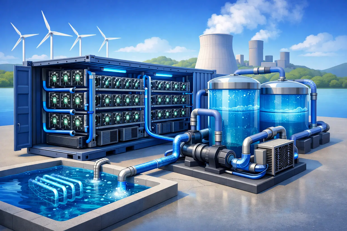 Hydro-Cooling for Crypto Mining Containers