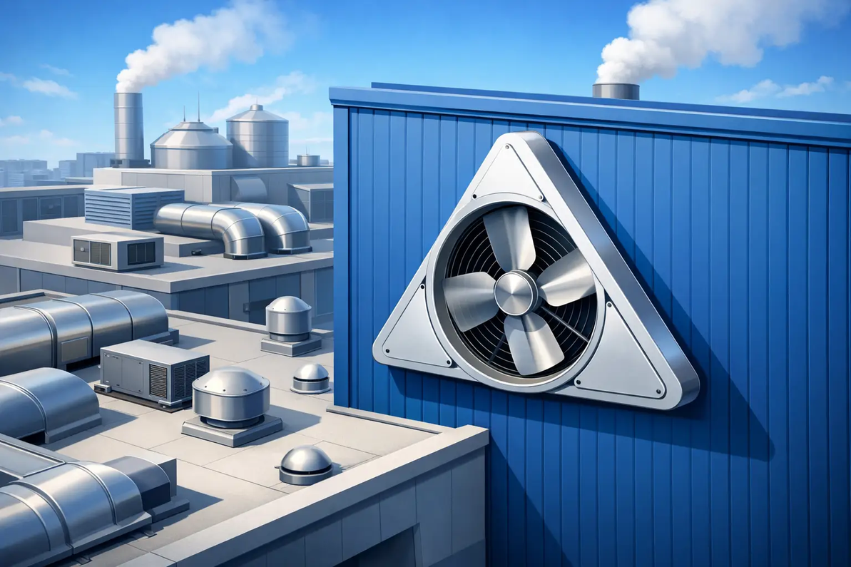 Triangle Exhaust Fans for Industrial Buildings