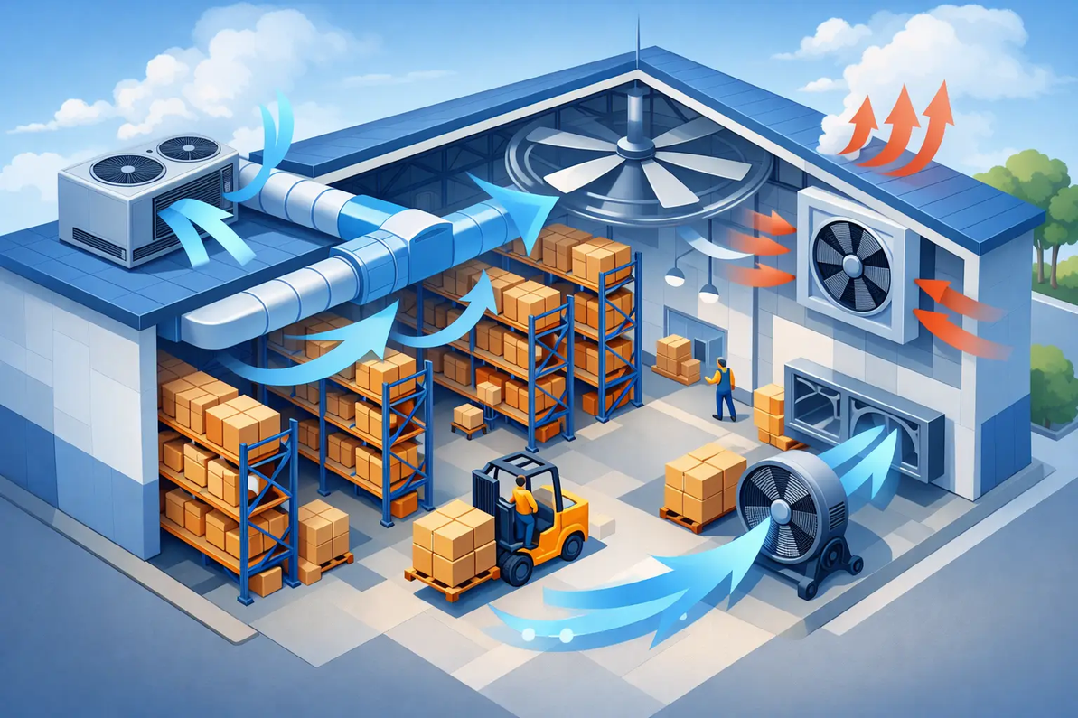 Warehouse Cooling & Ventilation Guide