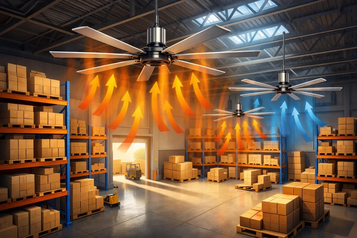 Warehouse Fans Sized for Real Heat Loads