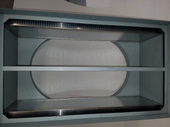CENTRIC AIR NEW 1" POLY FOAM ENERGY STAR R-5 BACK DRAFT DAMPER  (COMES FREE WITH ALL CENTRIC AIR WHOLE HOUSE FANS) OPEN VIEW CENTRIC AIR NEW 1" POLY FOAM ENERGY STAR R-5 BACK DRAFT DAMPER  (COMES FREE WITH ALL CENTRIC AIR WHOLE HOUSE FANS) OPEN VIEW