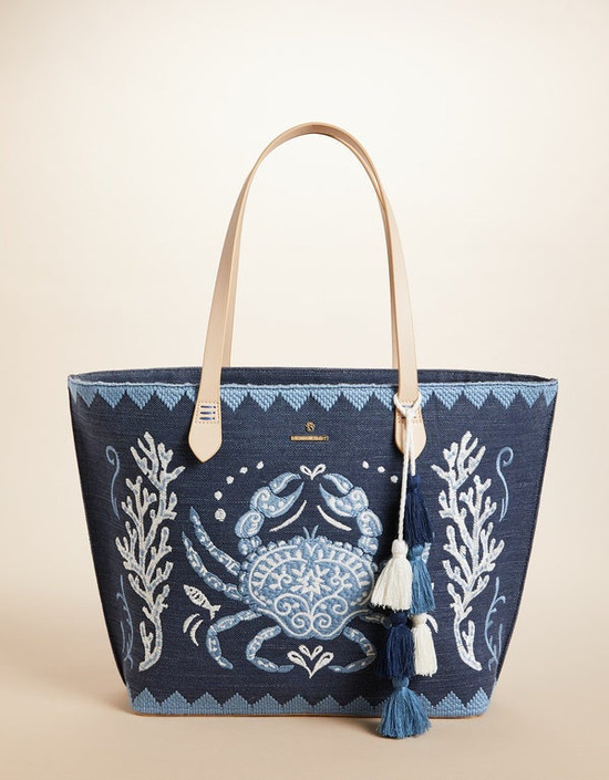 Spartina Fiesta Tote Hamilton Crab