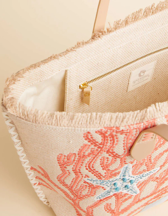 Spartina Beach Tote - Ogeechee Sea Life Coral