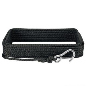 Extreme Max 3006.2027 BoatTector Solid Braid MFP Anchor Line with Snap Hook - 3/8" x 50', Black