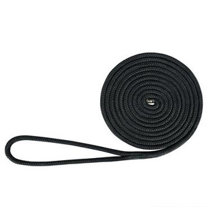 Extreme Max 3006.2108 BoatTector Double Braid Nylon Dock Line - 1/2" x 15', Black