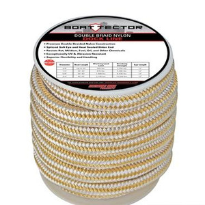 Extreme Max 3006.2321 BoatTector Double Braid Nylon Dock Line - 3/4" x 30', White & Gold