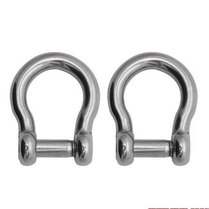 Extreme Max 3006.8405.2 BoatTector Stainless Steel Bow Shackle with No-Snag Pin - 1/4", 2-Pack