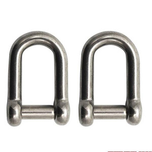 Extreme Max 3006.8396.2 BoatTector Stainless Steel D Shackle with No-Snag Pin - 5/16", 2-Pack