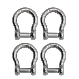 Extreme Max 3006.8408.4 BoatTector Stainless Steel Bow Shackle with No-Snag Pin - 5/16", 4-Pack