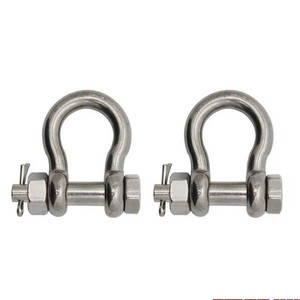 Extreme Max 3006.8372.2 BoatTector Stainless Steel Bolt-Type Anchor Shackle - 3/8", 2-Pack
