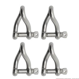 Extreme Max 3006.8216.4 BoatTector Stainless Steel Twist Shackle - 5/16", 4-Pack