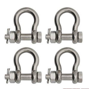Extreme Max 3006.8369.4 BoatTector Stainless Steel Bolt-Type Anchor Shackle - 5/16", 4-Pack
