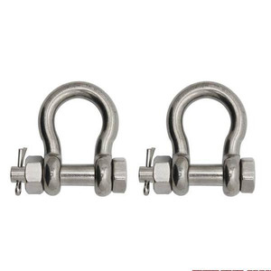 Extreme Max 3006.8375.2 BoatTector Stainless Steel Bolt-Type Anchor Shackle - 7/16", 2-Pack
