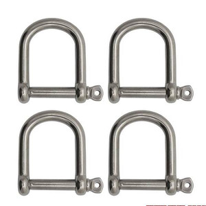 Extreme Max 3006.8234.4 BoatTector Stainless Steel Wide D Shackle - 1/2", 4-Pack