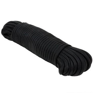 Extreme Max 3008.0454 Black Type III 550 Paracord Commercial Grade - 5/32" x 50'