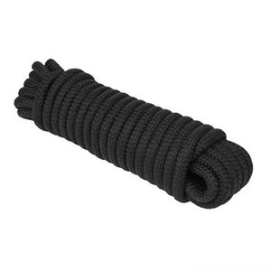 Extreme Max 3008.0309 16-Strand Diamond Braid Utility Rope - 3/8" x 25', Black