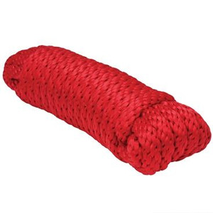 Extreme Max 3008.0119 Solid Braid MFP Utility Rope - 3/8" x 100', Red