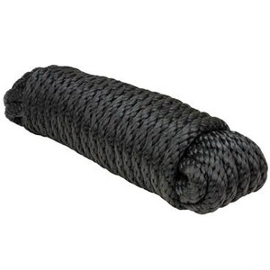 Extreme Max 3008.0046 Solid Braid MFP Utility Rope - 5/8" x 100', Black