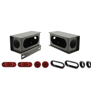 Extreme Max 5001.1352 Weld-On Steel Taillight Kit with License Plate Bracket and LED Lights