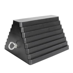 Extreme Max 5001.5775 Heavy-Duty Rubber Wheel Chock with Eyebolt