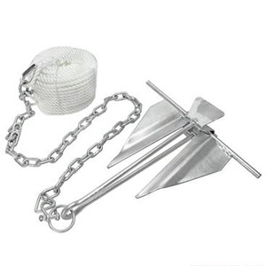 Extreme Max 3006.6717 Complete Slip Ring Anchor Kit with Rope / Anchor Chain / Shackle - #7 / 4.5 lbs.