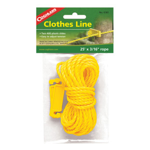 Coghlan's 0181 Clothes Line with Plastic Slides - 3/16" x 25' - 181