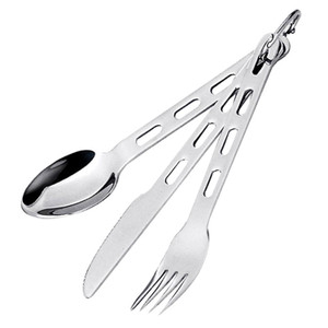 GSI Outdoors 61003 Glacier Stainless Steel Cutlery - 3-Piece Set - 61003 GSI Outdoors 61003 Glacier Stainless Steel Cutlery - 3-Piece Set - 61003