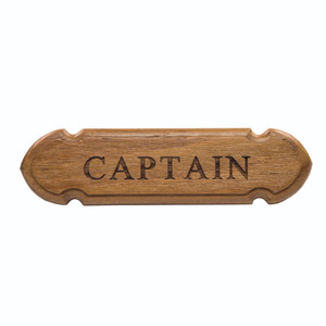 Whitecap 62670 Teak Name Plate - Captain - 62670