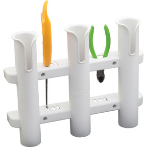 Sea-Dog 325038-1 3-Rod Storage Rack - White - 325038-1 Sea-Dog 325038-1 3-Rod Storage Rack - White - 325038-1