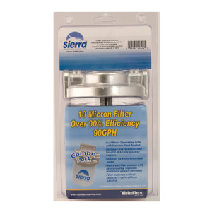 Sierra 18-7966-1 10 Micron Fuel / Water Separator Kit - 1/4 in. Aluminum, High Capacity - 18-7966-1