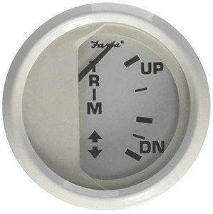 Faria 13122 Dress Trim Gauge (Mercury/Mariner/Mercruiser/Volvo DP/Yamaha 2001 and Newer) - 2", White - 13122 Faria 13122 Dress Trim Gauge (Mercury/Mariner/Mercruiser/Volvo DP/Yamaha 2001 and Newer) - 2", White - 13122