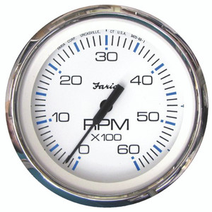 Faria 33807 Chesapeake Stainless Steel Tachometer (6000 RPM) - 4", White - 33807 Faria 33807 Chesapeake Stainless Steel Tachometer (6000 RPM) - 4", White - 33807