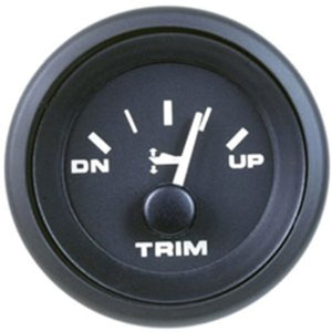 Sierra 62726P Black Premier Pro 2" Trim Gauge for Johnson/Evinrude/Suzuki - 62726P