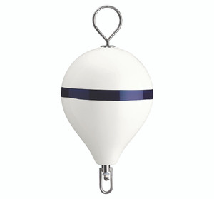 Polyform CM-3 WHT W/STR/SS CM Series Mooring Buoy - 17" x 22", White with Stainless Steel Eye - CM-3 WHT W/STR/SS Polyform CM-3 WHT W/STR/SS CM Series Mooring Buoy - 17" x 22", White with Stainless Steel Eye - CM-3 WHT W/STR/SS
