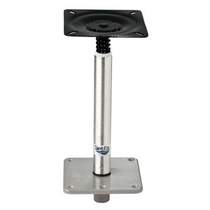 Attwood 97749-7 Lock'n Pin 3/4 in. Pedestal Kit - 11 in. Post, Stainless Steel Base, Non-Threaded, Satin Finish - 97749-7
