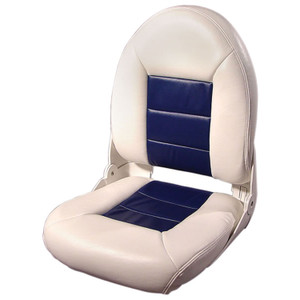 Tempress 54913 Navistyle High-Back Boat Seat - White/Blue - 54913
