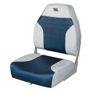 Wise 8WD588PLS-660 Plastic-Frame Seats - Grey/Navy - 8WD588PLS-660