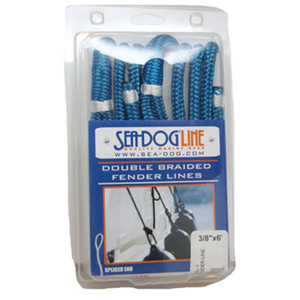 Sea-Dog 302106006BK-1 Double Braided Fender Line - 1/4" x 6', Black - 302106006BK-1